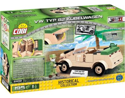 Cobi 2402 Malá armáda II. svetová vojna VW typ 82 Kübelwagen 195 dielikov