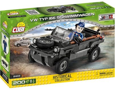 Cobi 2403 Malá armáda II. svetová vojna VW typ 166 Schwimmlwagen 200 dielikov