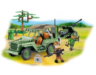 Cobi 24191 - Malá armáda - Jeep Willys MB with cannon