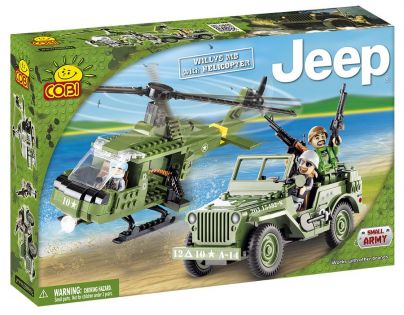 Cobi 24254 Jeep Willys MB s vrtulníkem