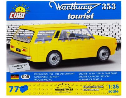 Cobi 24543 Youngtimer Wartburg 353 Tourist žltý