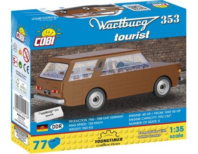 Cobi 24543 Youngtimer Wartburg 353 Tourist hnedý
