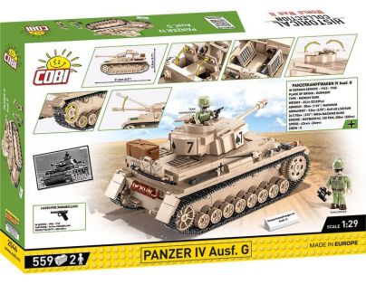 Cobi 2546 II. svetová vojna Panzer IV Ausf G DAK 559 dielikov