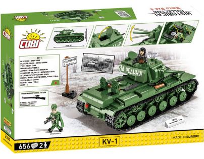 Cobi 2555 II. svetová vojna Ruský ťažký tank KV-1 Kliment Voroshilov 656 dielikov