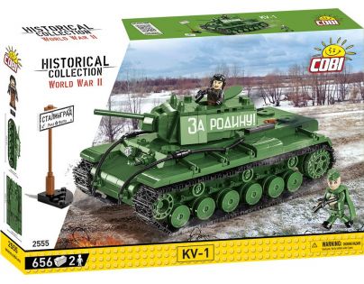 Cobi 2555 II. svetová vojna Ruský ťažký tank KV-1 Kliment Voroshilov 656 dielikov