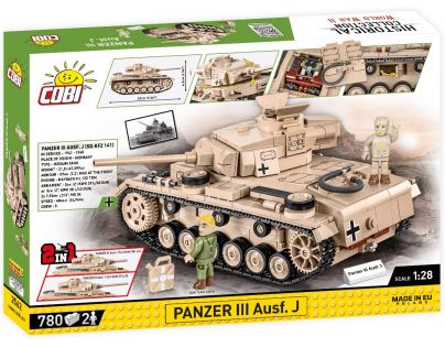 Cobi 2562 II. svetová vojna Panzer III Ausf J 2 v 1