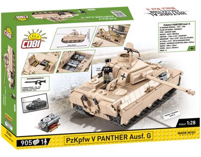 Cobi 2566 II. svetová vojna Panzer V Panther Ausf. G 905 dielikov