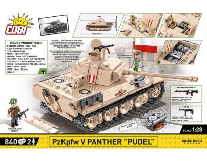 Cobi 2568 II. svetová vojna Panzer V Panther Pudel 840 dielikov