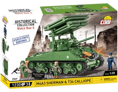 Cobi 2569 II. svetová vojna M4A3 Sherman with T34 Calliope executive edition