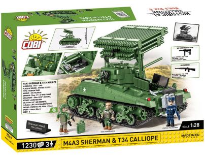 Cobi 2569 II. svetová vojna M4A3 Sherman with T34 Calliope executive edition