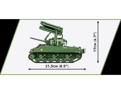Cobi 2569 II. svetová vojna M4A3 Sherman with T34 Calliope executive edition