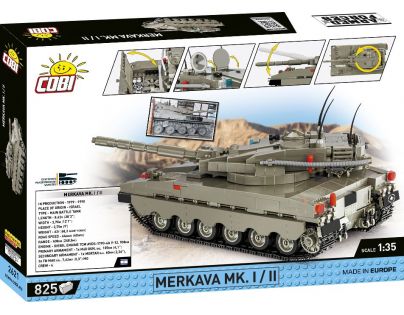Cobi 2621 Izraelský tank Merkava MK 825 dielikov