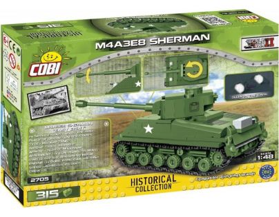Cobi 2705 Malá armáda II. svetová vojna Sherman M4A3E8 Easy Eight 1 : 48