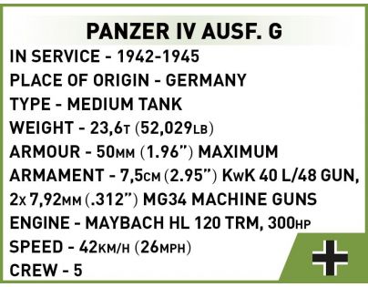 Cobi 2714 Nemecký stredný tank PzKpfW Panzer IV ausf. G 390 dielikov
