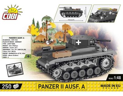 Cobi 2718 Ľahký tank Panzer II Ausf. A 250 dielikov