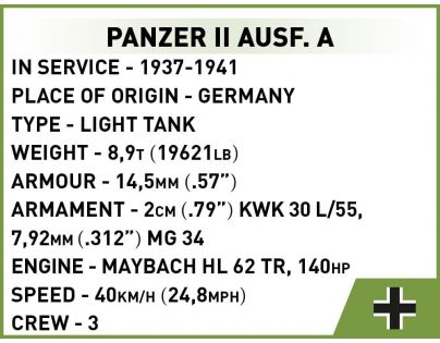 Cobi 2718 Ľahký tank Panzer II Ausf. A 250 dielikov