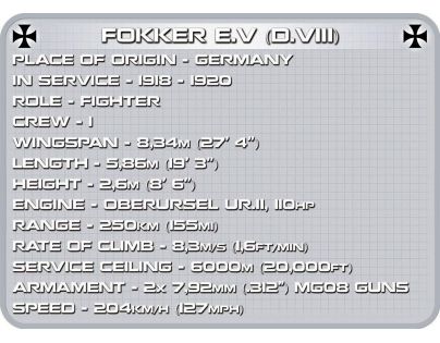 Cobi 2976 Malá armáda I. svetová vojna Fokker E.V