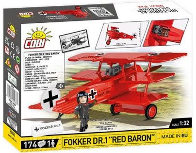Cobi 2986 I. svetová vojna Fokker Dr. Aj Red Baron 178 dielikov