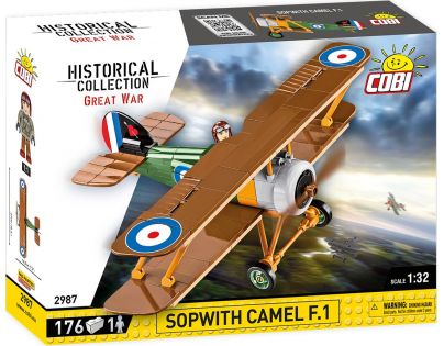 Cobi 2987 I. svetová vojna Dvojplošné stíhacie lietadlo Sopwith F.1 Camel 176 dielikov