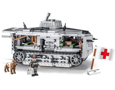 Cobi 2989 I. svetová vojna Sturmpanzerwagen A7V 840 dílků