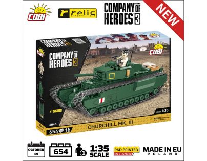 Cobi 3046 Company of Heroes Churchill Mk. III 654 dielikov