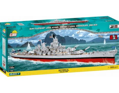 Cobi 4812 Malá armáda bitevníky Iowa class USS Missouri BB-63 Iowa BB-61, 1: 300