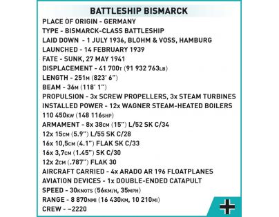 Cobi 4841 II. svetová vojna Battleship Bismarck