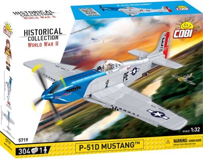 Cobi 5719 II. svetová vojna Stíhacie lietadlo North American P-51D Mustang 304 dielikov
