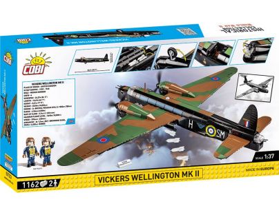 Cobi 5723 II. svetová vojna Britský stredný bombardér Vickers Wellinton MK II 1162 dielikov
