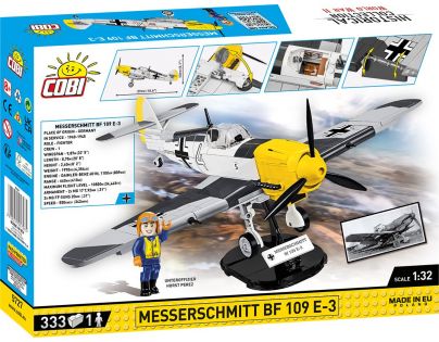 Cobi 5727 II. svetová vojna Nemecké stíhacie lietadlo Messerschmitt BF 109 E3 verzia 333 dielikov
