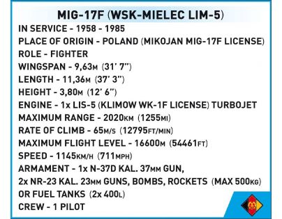 Cobi 5825 Východonemecké stíhacie lietadlo 5-LIM 575 dielikov