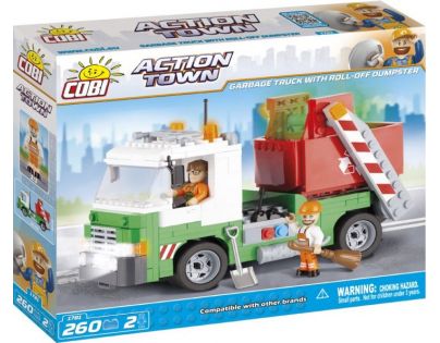 COBI 1781 ACTION TOWN Smetiarske auto s kontajnerom