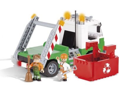 COBI 1781 ACTION TOWN Smetiarske auto s kontajnerom