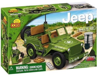 COBI 24110 - Jeep Willys - Jeep Willys vojensky zelený
