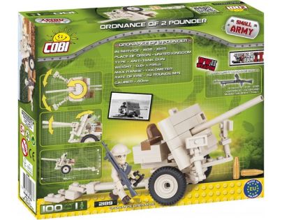 Cobi 2189 SMALL ARMY Ordnance QF 2-pounder 100 k 1 f