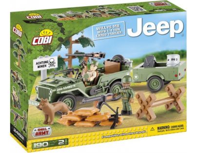 Cobi 24192 JEEP Willys MB s nákladním přívěsem