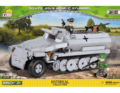 Cobi Malá armáda 2472 Sd.Kfz.251-10 Ausf. C sivé vozidlo - Poškodený obal