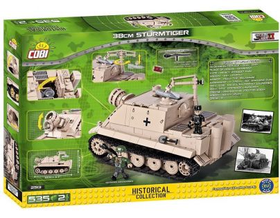 COBI 2513 Small Army II WW 38 cm Sturmmorser Sturmtiger, 535 k, 2 f