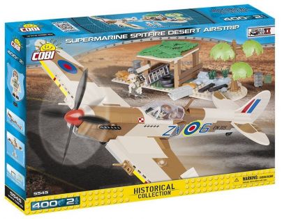 COBI 5545 II WW Supermarine Spitfire Púštna letisko, 400 k, 2 f