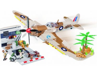 COBI 5546 II WW Supermarine Spitfire Hangár, 500 k, 3 f