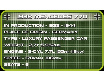 Cobi 2407 Malá armáda II. svetová vojna Nemecké vládne vozidlo 1938 Mercedes 770