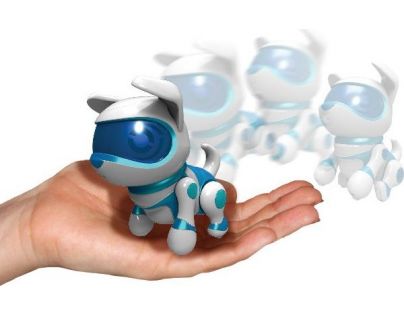 Cobi Teksta Robotické mládě Štěňátko skákací modré