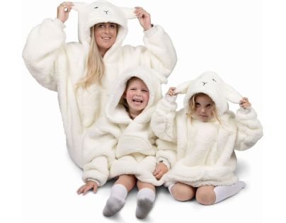 Cozy Noxxiez Ovečka Hrejivá televízna mikinová deka s kapucňou pre deti 3 - 6 rokov