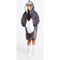 Cozy Noxxiez CH323 Tučniak hrejivá televízna mikinová deka s kapucňou pre deti 7 - 12 rokov 2