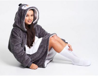 Cozy Noxxiez CH323 Tučniak hrejivá televízna mikinová deka s kapucňou pre deti 7 - 12 rokov