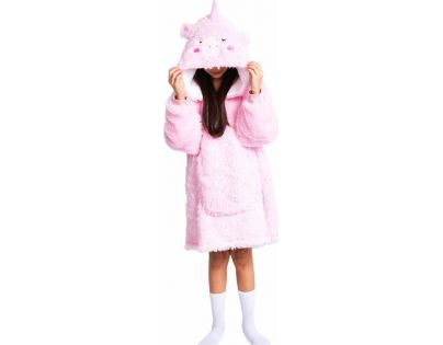 Cozy Noxxiez CH325 Jednorožec hrejivá televízna mikinová deka s kapucňou pre deti 7 - 12 rokov