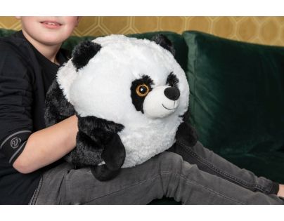 Cozy Noxxiez Panda Hrejivý plyšový vankúš 3 v 1