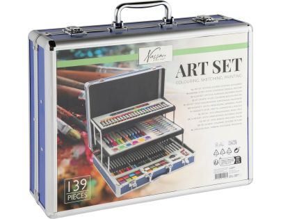 Craft Creative Maliarsky kufrík kovový rozkladací 140 ks