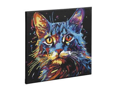 Craft Creative Maľovanie podľa čísel na čiernom plátne mačka