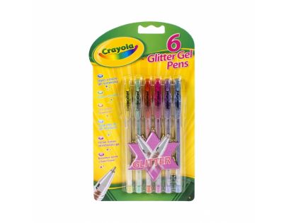 Crayola 6 ks trblietavých gelových pier